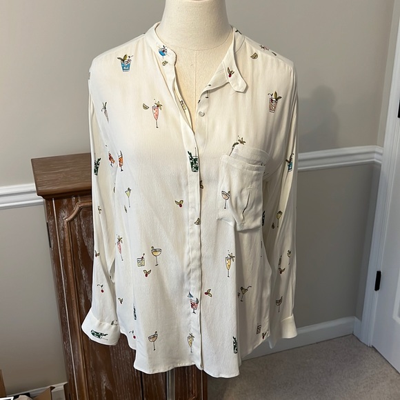 Zara Tops - Zara cocktail printed blouse